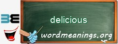 WordMeaning blackboard for delicious